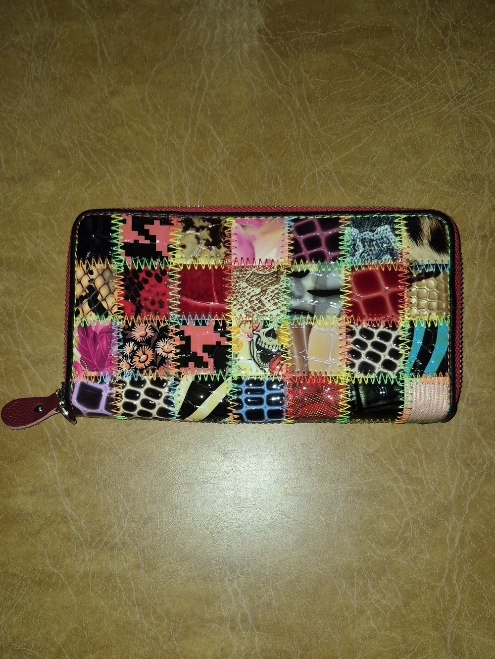 Gaofan Patchwork Multicolor Zip Wallet - Women Bags..like New